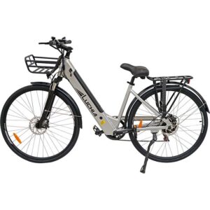 Bicicleta Eléctrica Urbana Arturo Verde 700C con Marco de Aluminio y Frenos de Disco