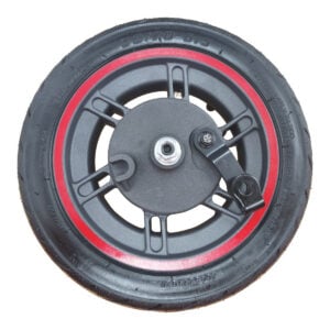 Rueda Delantera + 60/70-6.5 (10*2.50-6.5) Neumático Cámara Con Freno De Tambor Aro Rojo Zfox Max