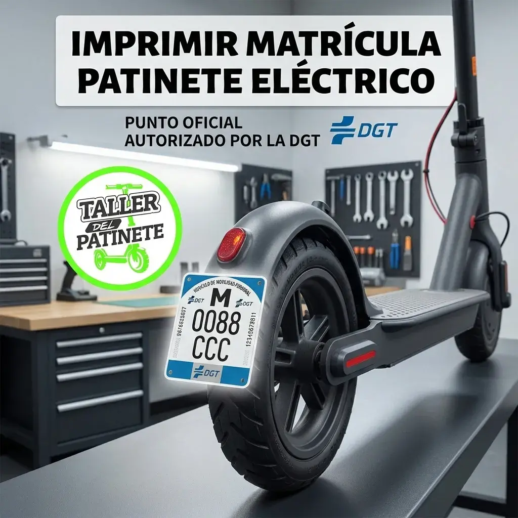 imprimir matrícula patinete eléctrico