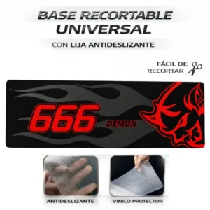 Base antideslizante universal Demon 666 Rojo