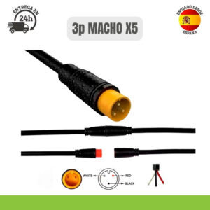 Conector impermeable 8 mm 3 pines
