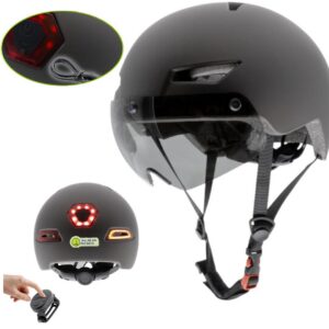 Casco con Intermitente y Visera Talla L