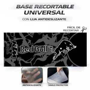 Base Antideslizante Patinete KTM Red Bull Negro Blanco Carbon