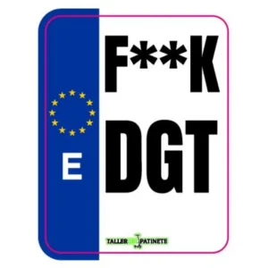 Matrícula F**K DGT para Patinete Eléctrico