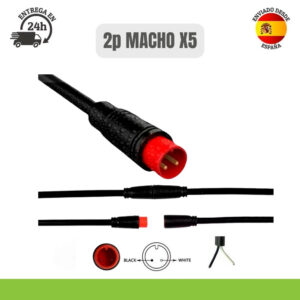 Conector impermeable 8 mm 2 pines