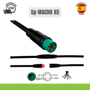 Conector impermeable 8 mm 5 pines