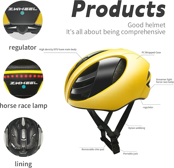 Casco ZWheel Smart Helmet Pro Amarillo Casco ZWheel Smart Helmet Pro Amarillo