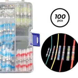 Conectores de alambre de sellado de soldadura en caja 3:1, terminales aislados termorretráctiles impermeable 100 pcs