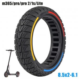 Neumático 8.5x2-6.1 sólido macizo compatible con Xiaomi M365 PRO PRO2 1S