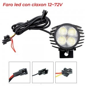 Faro LED con claxon 12~72V