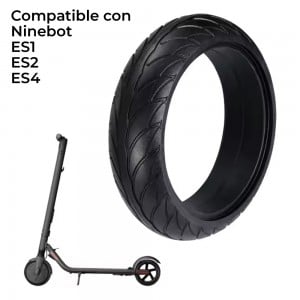 Neumático Macizo 200x50 - 8x2.125 Compatible con Ninebot ES1, ES2, ES4