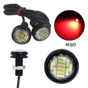 Luz LED ojo de águila, pack 2 unidades (Rojo)