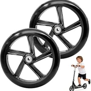 2 piezas ruedas scooter 200x40mm, rodamientos ABEC-9, antideslizantes para patinete de ciudad