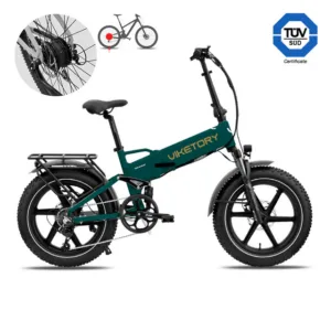 Bicicleta Eléctrica BRAVE Fatbike Plegable Verde Racing