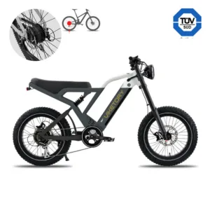 Bicicleta Eléctrica COMMANDO Fatbike Gris Grafito / Blanco