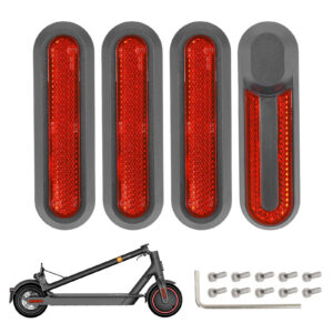 XIAOMI Set Embellecedor Neumático Gris+Reflector Rojo