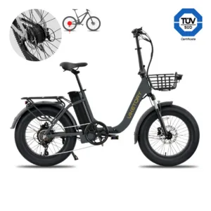 Bicicleta Eléctrica GRANIT Fatbike Plegable Gris Grafito