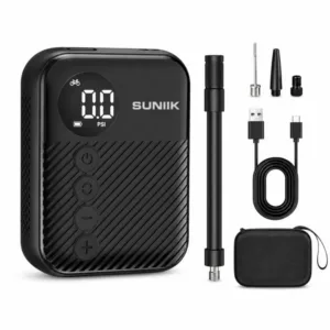 Hinchador eléctrico portátil SUNIIK 150 PSI con pantalla digital para patinete eléctrico