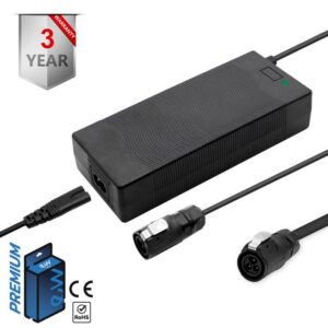 Cargador premium 60v (salida 66,4v) 2A conector LP16 para Dualtron
