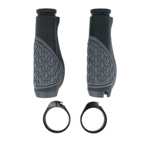 Puños de Goma Gris y Negro con Anillo Negro