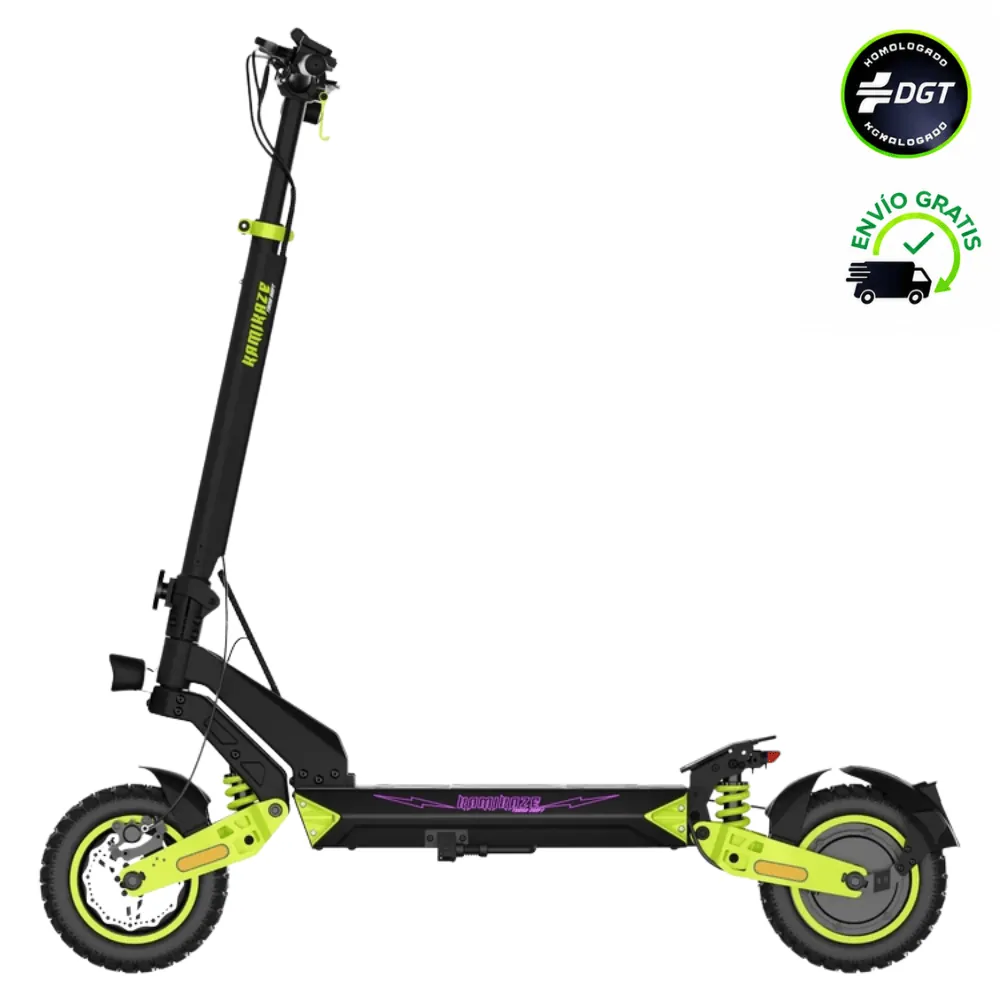 Patinete eléctrico Kamikaze K1 Plus Tokyo Drift DGT con motor 1000W, batería 48V 20Ah, ruedas de 11 pulgadas y diseño deportivo
