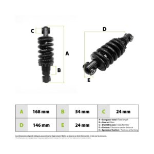 Suspensión delantera compatible con patinete eléctrico Rovoron R7 para sustituir una suspensión desgastada o averiada
