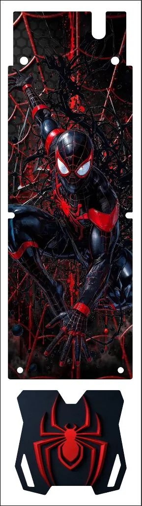 Base Spider-Man Negro y Rojo