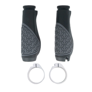 Puños de Goma Gris y Negro con Anillo Blanco