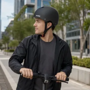 Casco urbano regulable SUNIIK talla L negro para patinete eléctrico y bicicleta