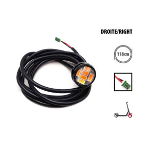 Intermitente delantero derecho compatible con patinete eléctrico Rovoron R7 para sustituir una luz de giro averiada o dañada