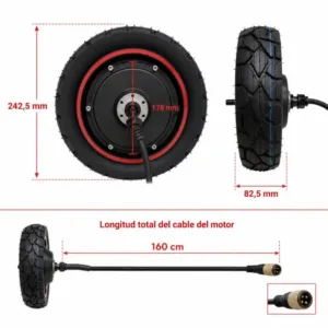 Motor delantero para patinete eléctrico Ecoxtrem M41 Tank Dual 52V